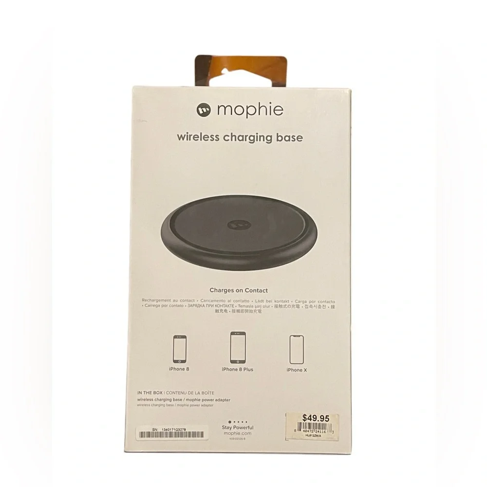 Mophie Wireless Charging Base - Black. NEW In box. NEVER used.
